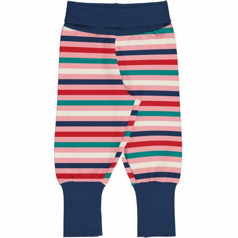 maxomorra-stripe-blossom-rib-pants