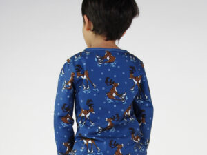 Langrmet bluse med rensdyr Federal Blue 3