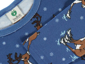 Langrmet bluse med rensdyr Federal Blue 4