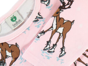 Langrmet bluse med rensdyr Icy Pink 5