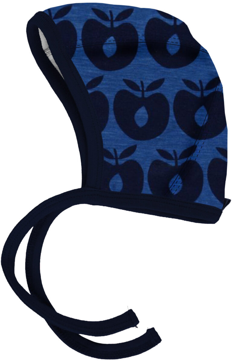 Babykyse Uldmix med Retro bler Blue lolite