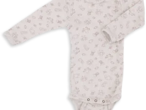 Wol zijde romper met print Engel Natur