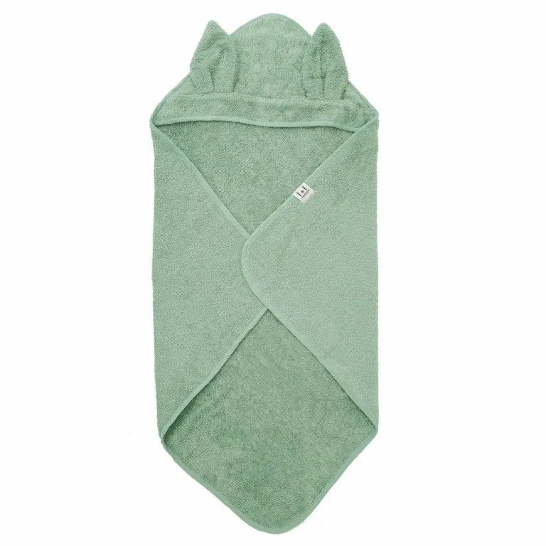 Groene handdoek baby biologisch katoen