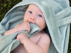 biologisch katoenen handdoek baby
