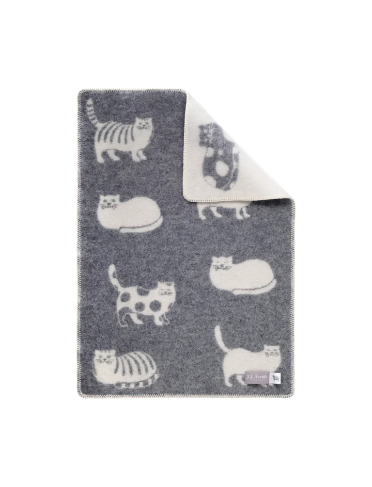 katten wollen deken wieg JJ Textile