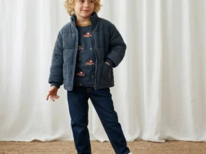 Maxomorra – Winterjas Corduroy Blauw