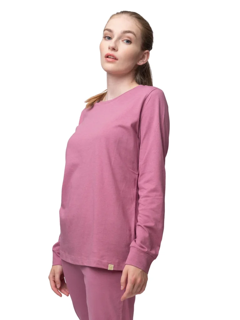 Loud and Proud longsleeve shirt met woolcontent grape